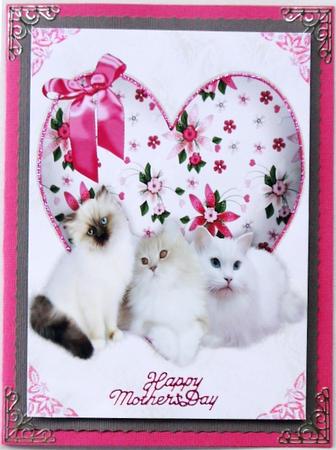 I Just Love Cats! on Pretty Heart with Lace A4 by Margaret Dittmann
