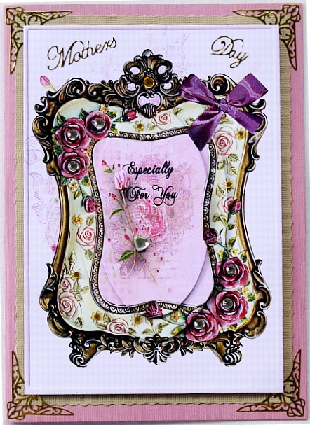 Vintage Rose Frame Card by Margaret Dittmann
