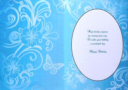 Pale Blue Floral Butterfly Insert 2 by Margaret Dittmann