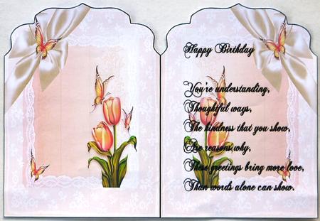 Tulips and Butterfies Insert by Margaret Dittmann