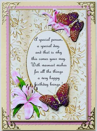 Birthday Butterflies with Poem 6 by Margaret Dittmann