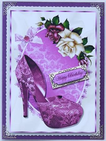 Beautiful Deep Pink Shoe A4 by Margaret Dittmann