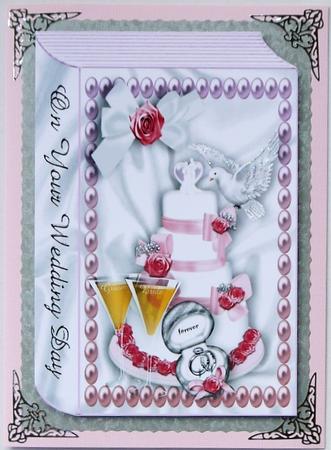 Wedding Cake, and Champagne Glasses, with Doves Book A4 by Margaret Dittmann