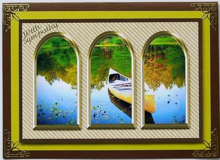 Three Arches Card - Canoe by Margaret Dittmann