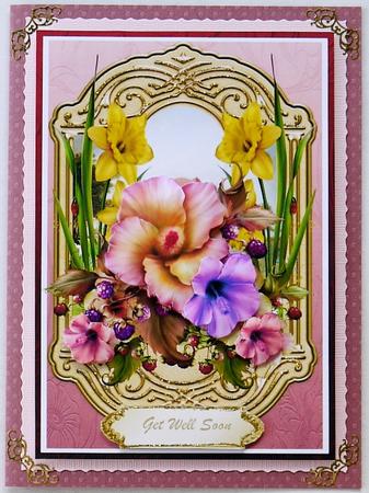 Beautiful Hibiscus and Daffodils by Margaret Dittmann