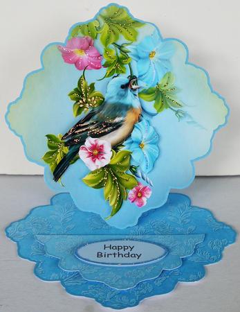 Blue Jay & Petunias Easel Kit by Margaret Dittmann