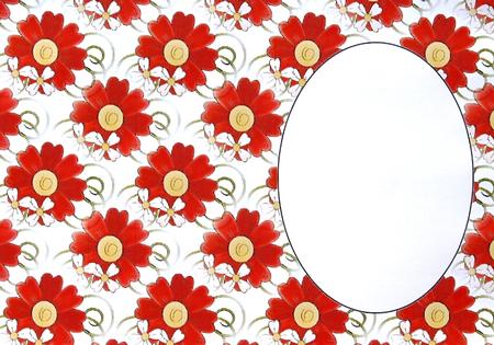 Red Floral Insert 2(n) by Margaret Dittmann
