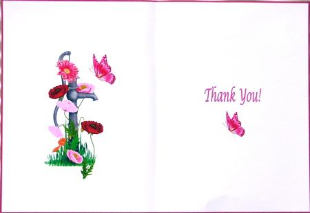 Pretty 'thank You' Butterfly Insert by Margaret Dittmann