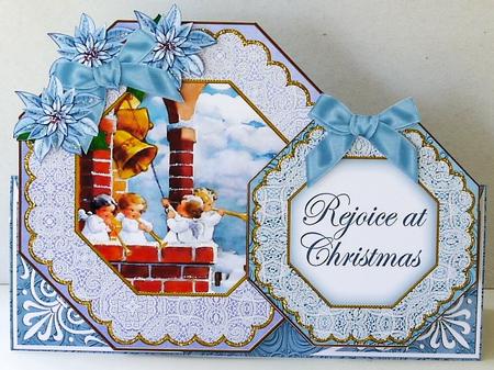 Bell Ringing Rejoice at Christmas Double Octagon Card Kit by Margaret Dittmann
