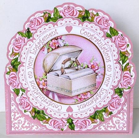 Pink Ringbox Your Engagement Picture Doily C & E Kit by Margaret Dittmann