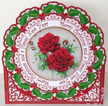 Christmas Roses m Christmas Hn Year Picture Doily C & E Kit by Margaret Dittmann