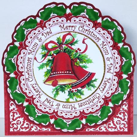 C Bells Merry C Mum & Dad 3D Picture Doily C & E Kit by Margaret Dittmann