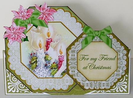 Candle Trio Friend at Christmas Double Octagon Card Kit by Margaret Dittmann