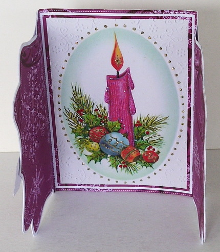 Cerise Pink Candle Buckle Bracket Mini Card Kit by Margaret Dittmann