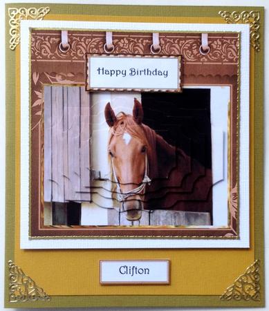 Star the Horse Card with Shaped Layers by Margaret Dittmann