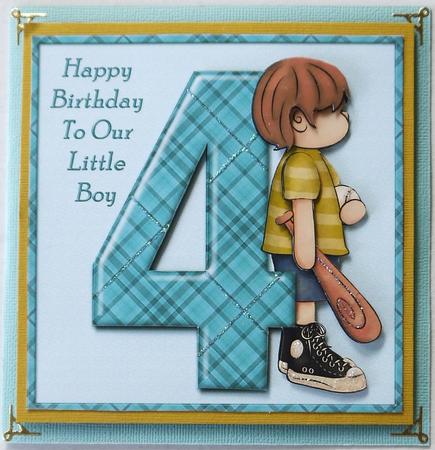 Age 4 Baseball Boy by Margaret Dittmann