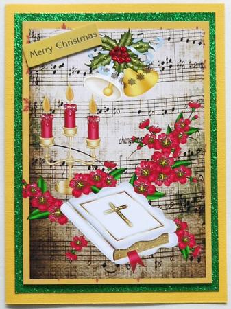 Pretty Flowers, with Bible and Bells A4 by Margaret Dittmann
