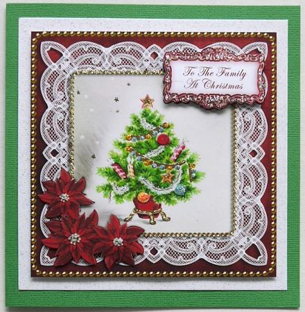 Elegant Tree Family at Christmas 8in Sentiment Topper by Margaret Dittmann