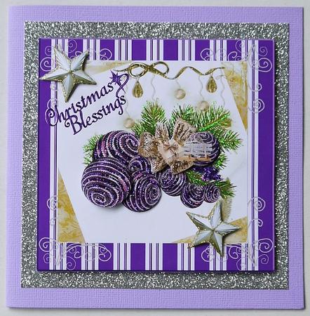 Baubles & Stars Xmas Ornaments Topper & Decoupage by Margaret Dittmann