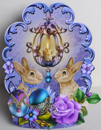 Easter Candlelight Pedestal Card Kit by Margaret Dittmann