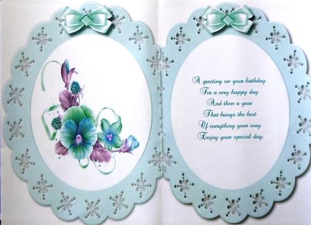 Incert Sxcalloped Green Floral by Margaret Dittmann