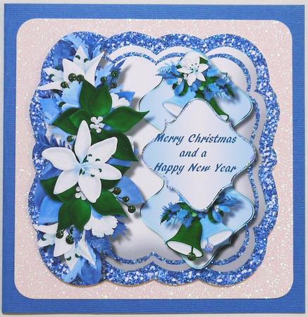 Lovely Glitter Frame with Christmas Greetings by Margaret Dittmann