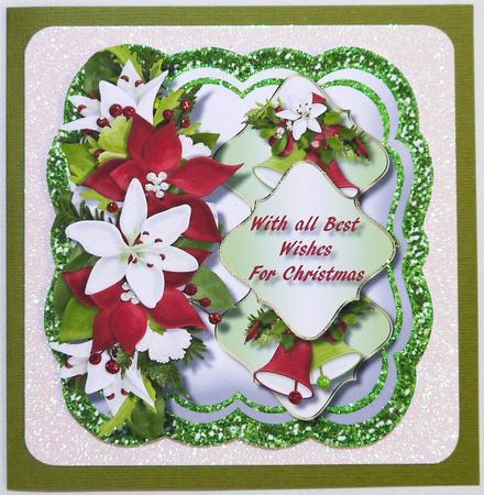 Lovely Glitter Frame and Christmas Greetings  by Margaret Dittmann