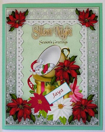 Silent Night Christmas Card by Margaret Dittmann