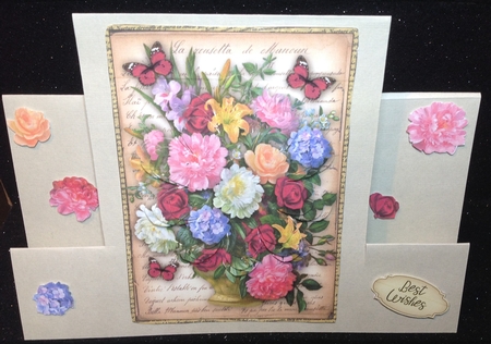 VINTAGE BLOSSOMS TOPPER 6 by Margaret Hanning