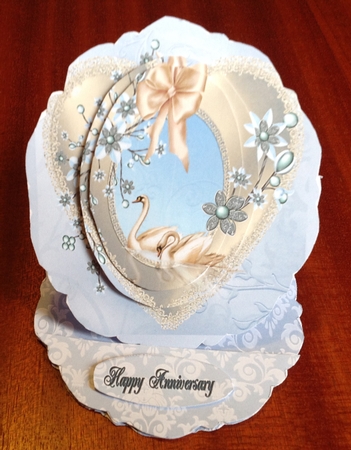 Shaped Easel Swans by Margaret Hanning