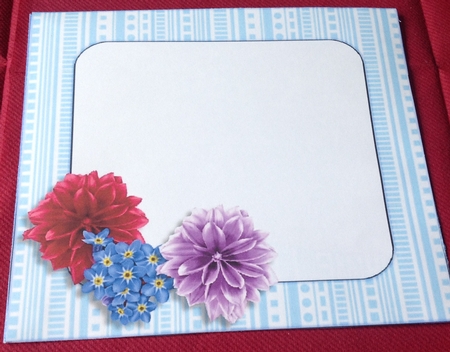Easel Card Kit - Dahlias & Forget-me-nots by Margaret Hanning