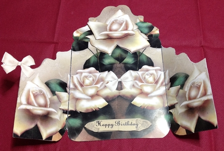 Gatefold Antique Roses by Margaret Hanning