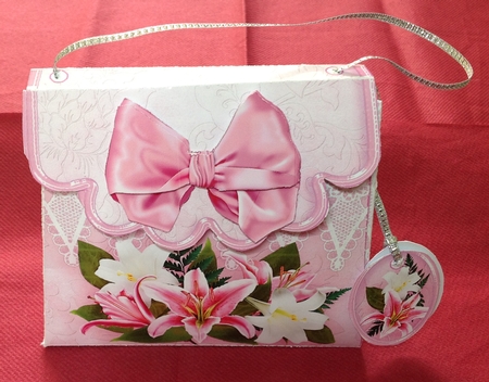 Handbag Gift Box Stargazer Lilies by Margaret Hanning