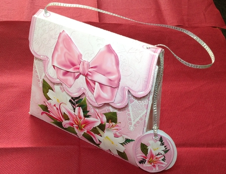 Handbag Gift Box Stargazer Lilies by Margaret Hanning