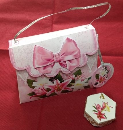 Handbag Gift Box Stargazer Lilies by Margaret Hanning