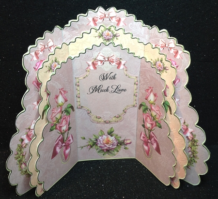 Triple Layer Gatefold - Sweetheart Roses by Margaret Hanning