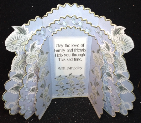 Triple Layer Gatefold - Sympathy on Blue by Margaret Hanning