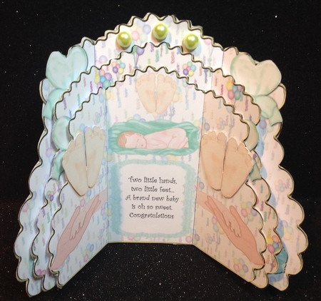 Triple Layer Gatefold - New Little Baby by Margaret Hanning