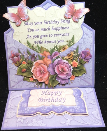 Floral Envelope Easel Kit Birthday or Mothers Day by Margaret Hanning