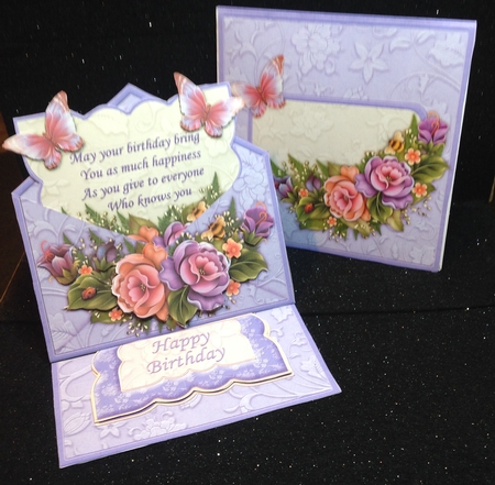 Floral Envelope Easel Kit Birthday or Mothers Day by Margaret Hanning
