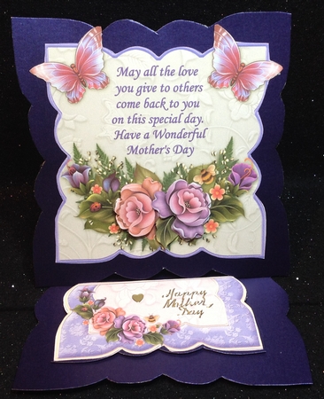 Floral Envelope Easel Kit Birthday or Mothers Day by Margaret Hanning