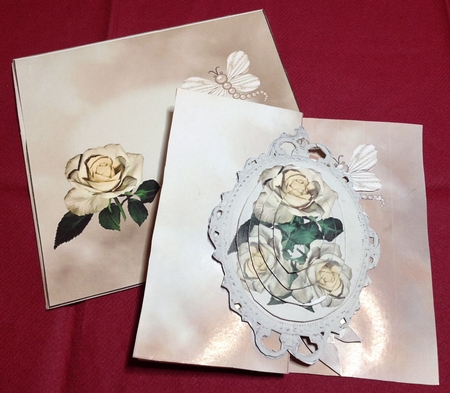Angel Roses Fold Back Card Kit by Margaret Hanning