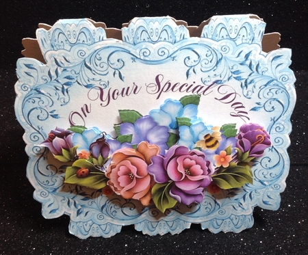 Aqua Strip Card Mini Kit - Enchanted Flowers by Margaret Hanning