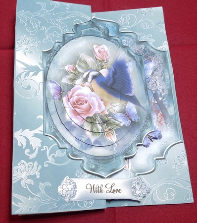 No Holes Fold Card Roses in Winter by Margaret Hanning