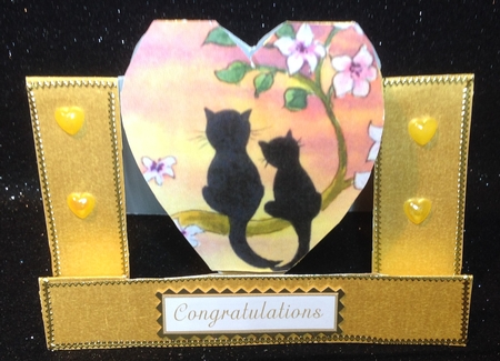 T028 Heart Stepper Card Template *PDF* by Margaret Hanning