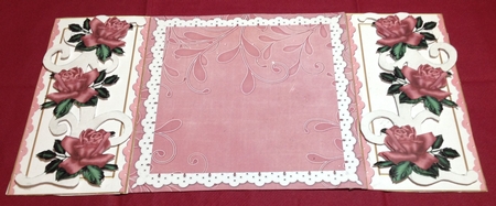 Dpink Rose Fabulous Day Fancy Swirl Gatefold Card & E Kit by Margaret Hanning