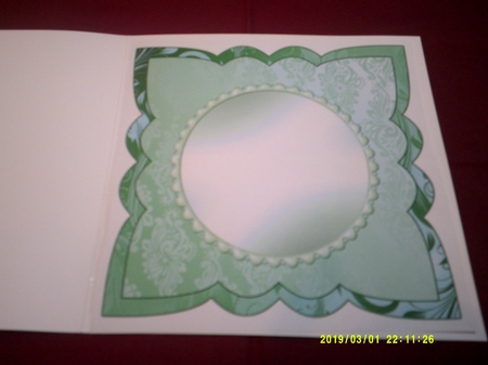 8x8 Emerald Wedding Anniversary Topper with Decoupage by Margaret Hanning