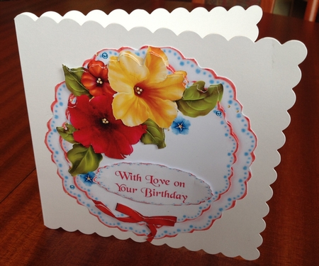 Lovely Easel or Topper Card Front  by Margaret Hanning