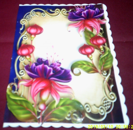 Fabulous Fuschias Floral Plaque by Margaret Hanning