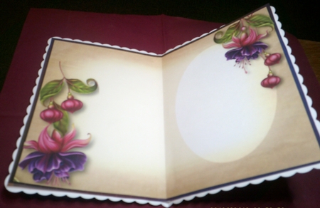 Fabulous Fuschias Floral Plaque by Margaret Hanning